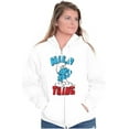thumbnail image 4 of Hefty Smurf Tattooed Wild Thing Funny Zip Up Hoodie Men's Women's Brisco Brands S, 4 of 6