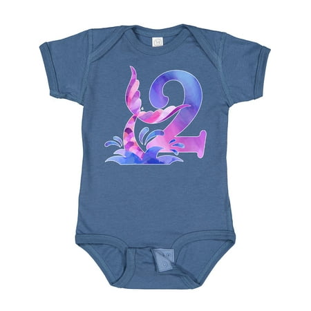 

Inktastic 2nd Birthday Mermaid Tail Gift Baby Boy or Baby Girl Bodysuit