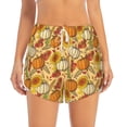 thumbnail image 2 of Picia Pumpkin And Sunflower Pattern Women's 2 in 1 Athletic Running Shorts High Waisted Workout Casual Gym Sweat Shorts with Comfy Liner Zipper Pockets-Large, 2 of 9