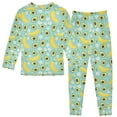 thumbnail image 2 of joogoo Avocado Banana Floral 2 Piece Long Sleeve Tee and Pants Cotton Pajama Set 4T, 2 of 7