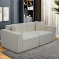 thumbnail image 2 of Teddy velvet sofa, dual - use as seat and bed / USB charging for device convenience at home, 2 of 5
