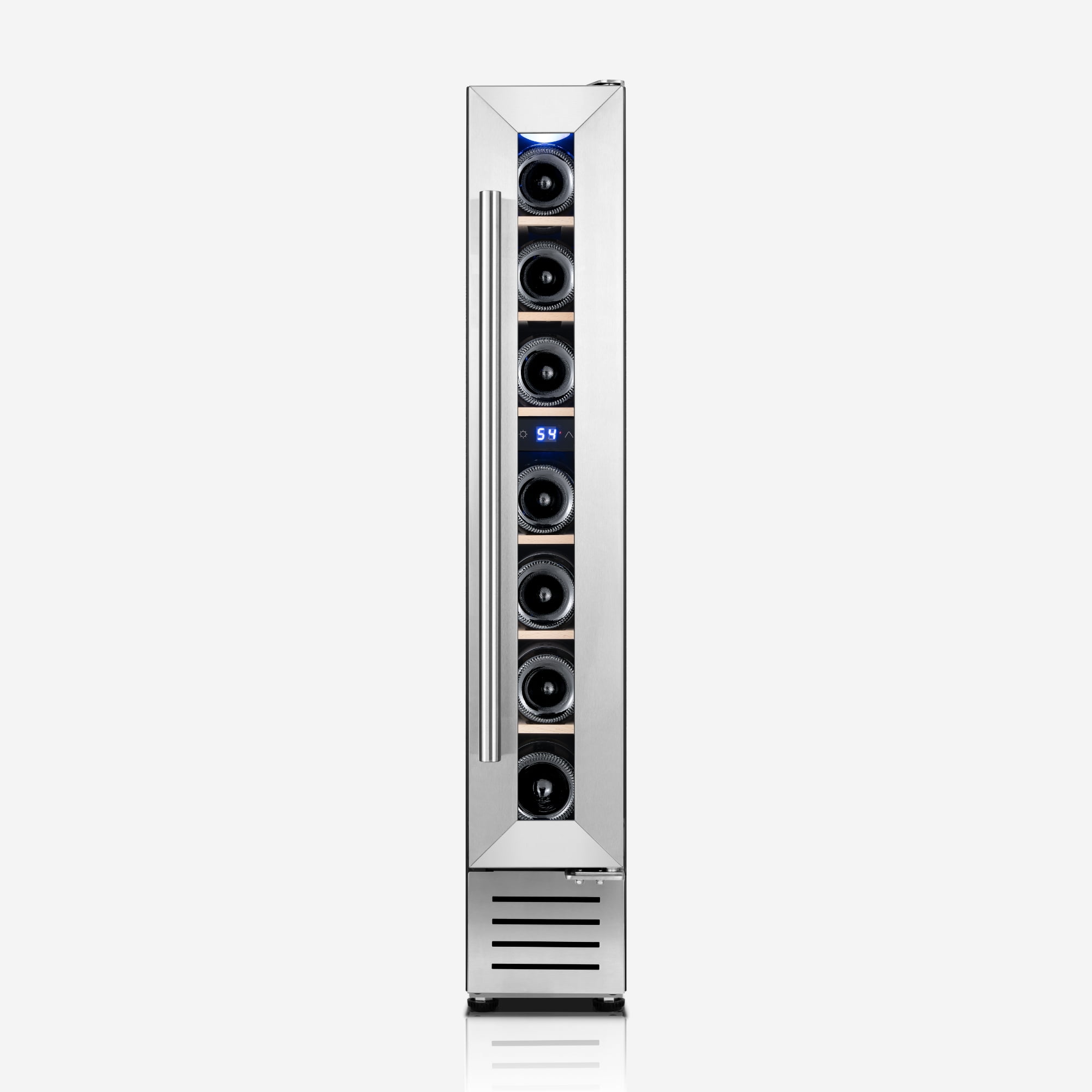 Yeego 7-Bottle Wine Cooler – 40-65°F, Freestanding or Built-In, Glass Door Fridge for Home or Office