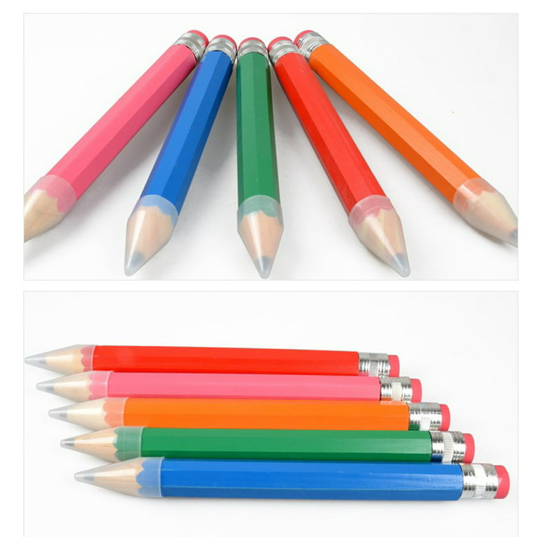 Pencil Giant Large Drawing Pencils Writingpainting Wooden Wood Bigstandard  Kids Jumbo Fat Blue Red Pencils Orange Green