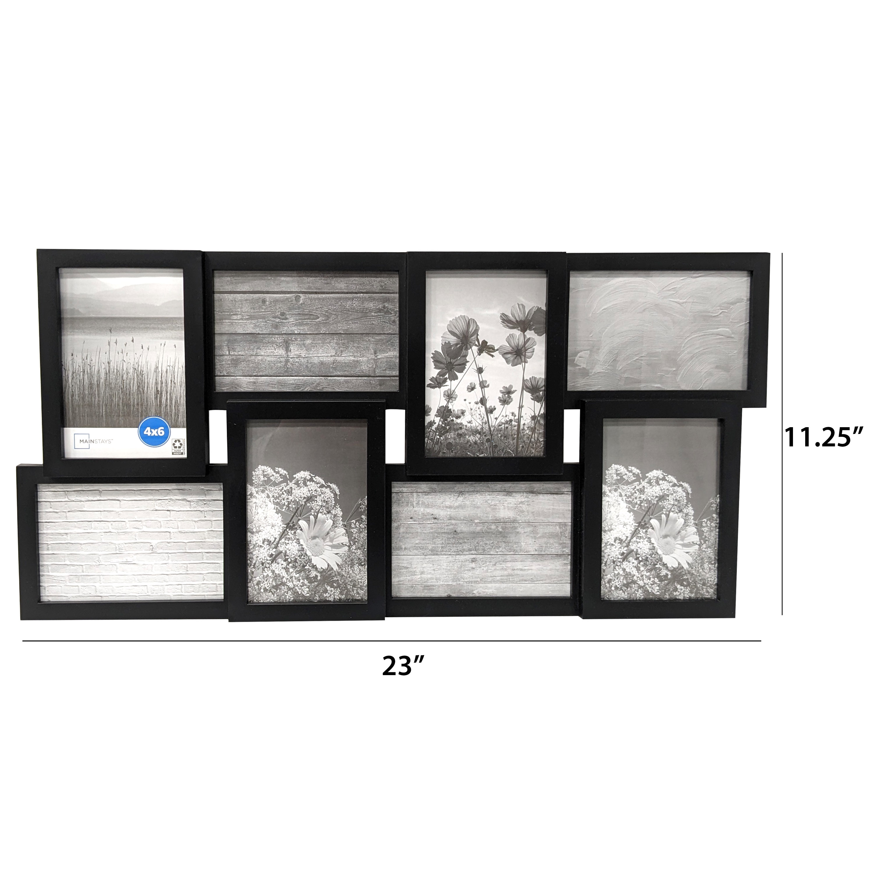 Mainstays 8-Opening Collage Picture Frame, Black photo 2
