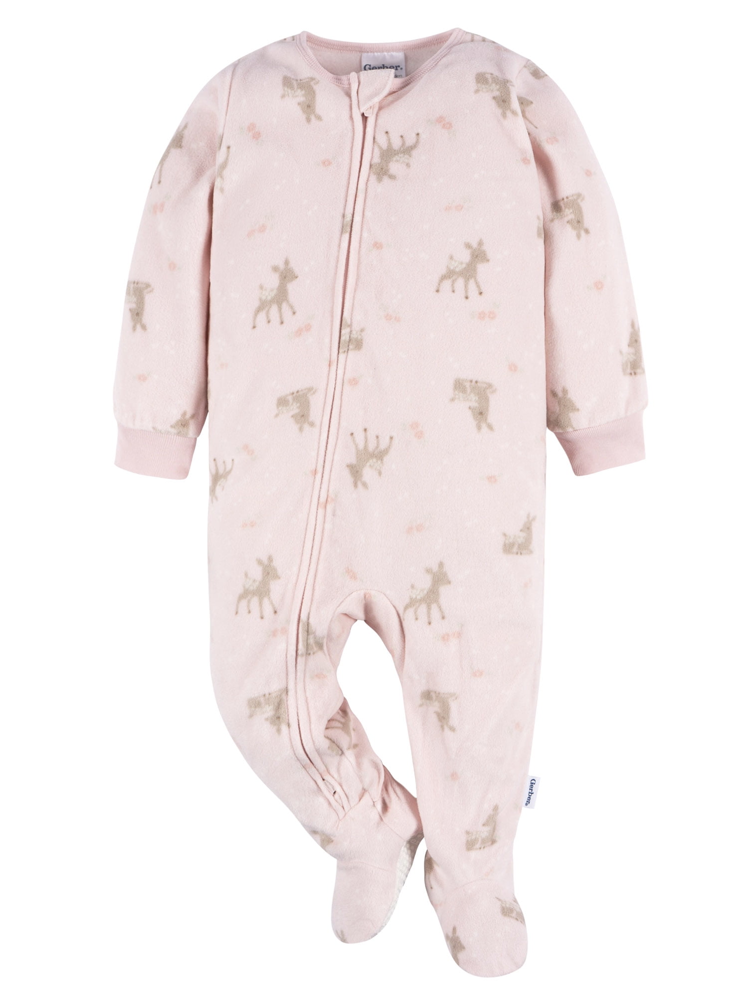 Gerber Baby and Toddler Neutral Microfleece Blanket Sleeper Pajamas, 2-Pack, Sizes 0/3 Months -5T