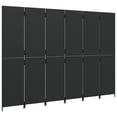 thumbnail image 5 of vidaXL Room Divider 6 Panels Black Poly Rattan, 5 of 12