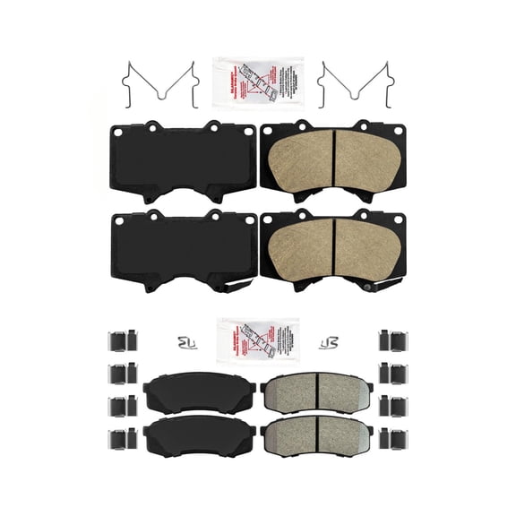 AmeriBRAKES Front & Rear Brake Pads For Toyota 4Runner 2010-2021 4.0L V6