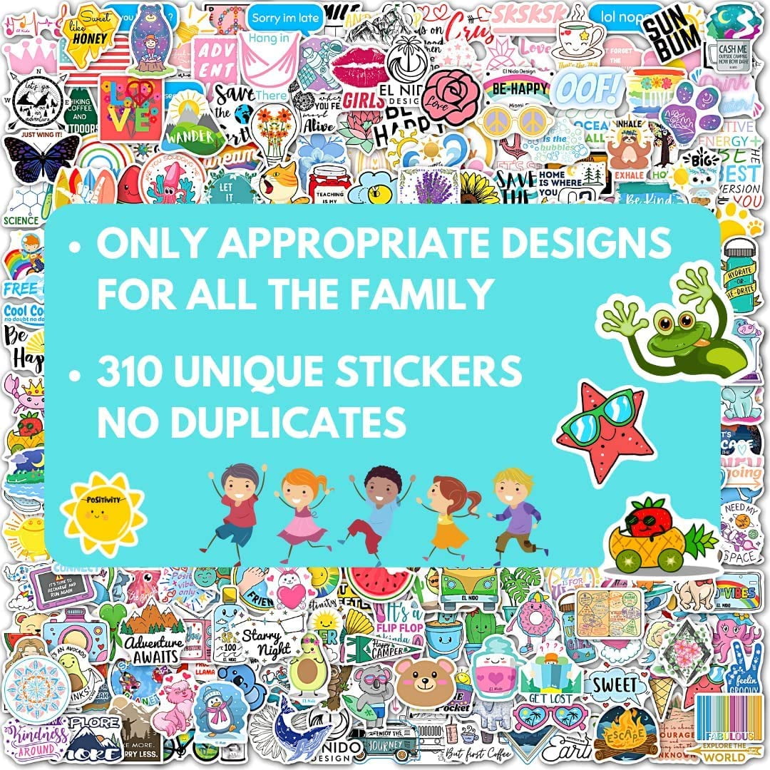 Buy 310 Aesthetic Vinyl Water Bottle Stickers EL Nido Sticker Packs