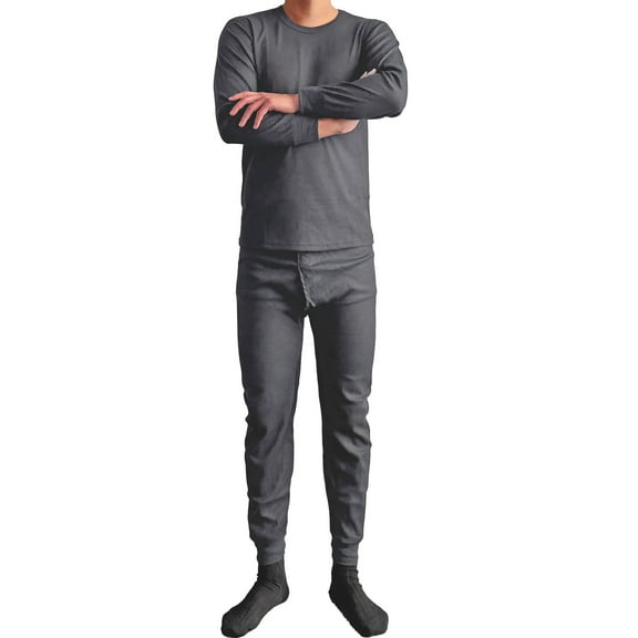 Ventana Mens 2pc 100% Cotton Thermal Underwear Set Long Johns