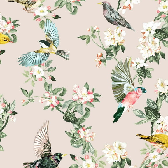 Joules Handford Garden Birds Antique Crème Wallpaper