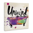 thumbnail image 3 of Stupell Industries Unwind Rainbow Colors Icon Bath Typography Painting Gallery Wrapped Canvas Art Print Wall Art, 17 x 17, 3 of 7