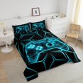 thumbnail image 4 of Erosebridal Neon Gamepad Bedding Sets Full with Comforter, Geometric Duvet Insert, Video Game Decor, Reversible 3 Pieces, 4 of 7