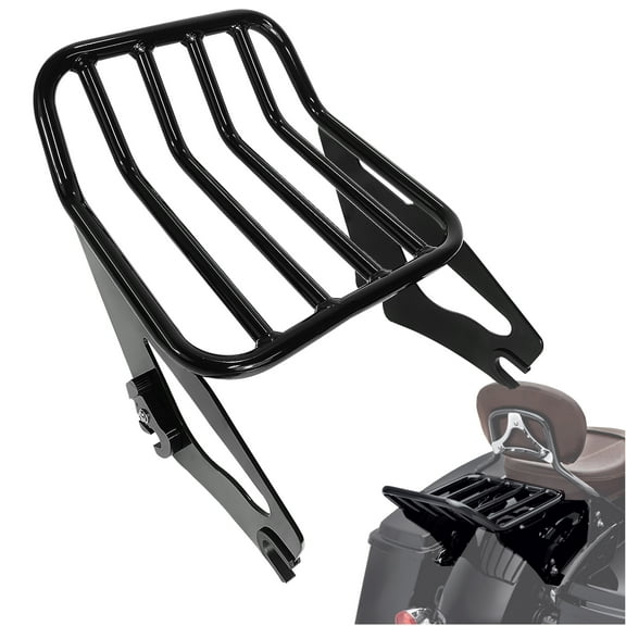 Fjpacemt 2-up Luggage Rack Detachable for 09-24 Motorcycle HD Road King Street Electra Glide Touring