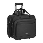 Mosiso 15-16 inch Rolling Briefcase Laptop Bag Case with Wheels for Women Men, Expandable Overnight Computer Bag with Coded Lock&Trolley Belt for Travel Business School
