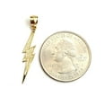 thumbnail image 2 of New 14k yellow gold lightning bolt pendant charm gift fine jewelry 0.6g, 2 of 12