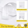 thumbnail image 6 of NICETOWN French Door Curtains, Privacy Door Curtains for Door WindowLockdown Shades for Classroom Door Thermal Insulated Tie up Shade Window Covering for Bedroom, Pure White, 8"x36", 1 Panel, 6 of 10