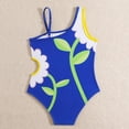 thumbnail image 5 of WRKEKC Girls Swimsuit Floral Print One Shoulder Cutout Sleeveless One Piece Bathing Suit 8-12 Years, 5 of 7
