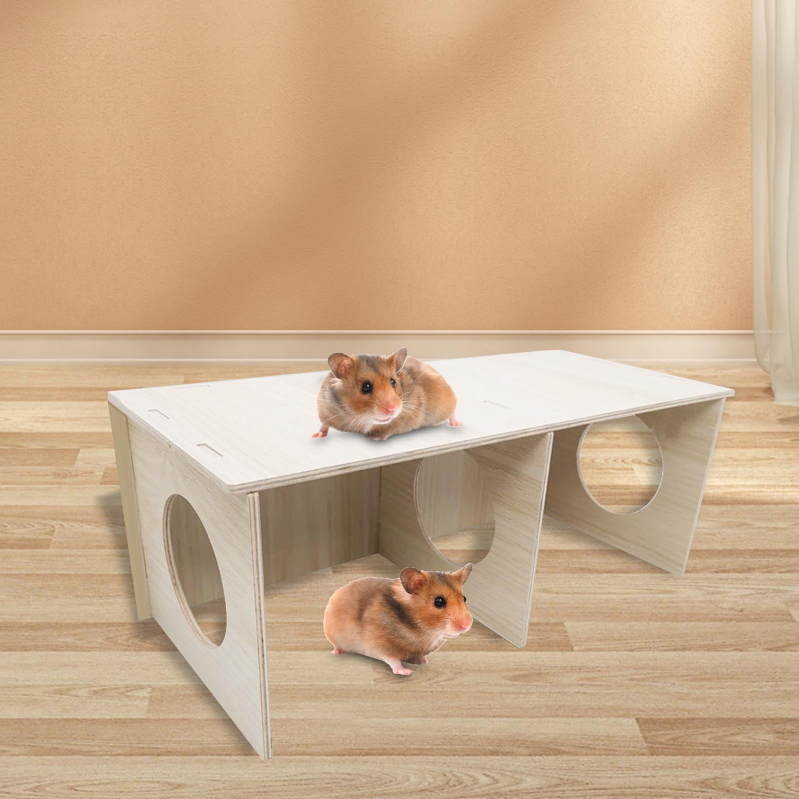 Bvdfgk Hamster House Playground Exercise Toy Assemble Peep Shed Activity Tunnel Nesting 36cmx16cmx14cm