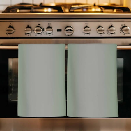 Green Grey Ombre Kitchen Towels Set of 2 Modern Gradient Abstract Art Absorbent Dish Towels for Kitchen Microfiber Hand Towel Quick Drying Tea Towel for Cleaning Decorative Dishcloths