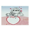thumbnail image 1 of Sloth Cutting Board, Romantic Sloth Falling in Love Different Heart Valentines Day Art, Decorative Tempered Glass Cutting and Serving Board, Large Size, Pink Pale Blue Black, by Ambesonne, 1 of 1