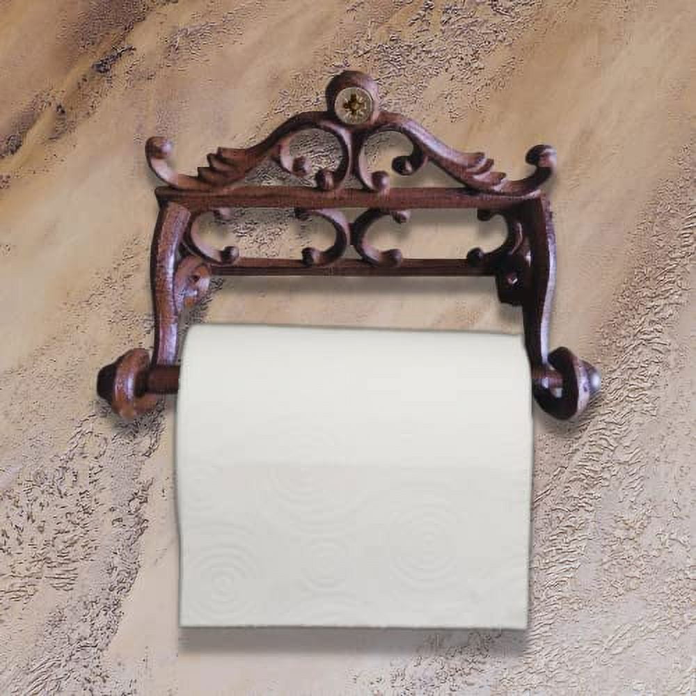 Comfy Hour Antique and Vintage Collection Cast Iron Classic Toilet Paper Holder
