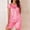 Pink, variant on Juslio Ladies Pajamas Silk Homewear Solid Tops and Dress Fashion 2 Piece Matching Pajamas Sets Free Size