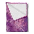 thumbnail image 2 of Flower Soft Flannel Fleece Throw Blanket, Japanese Cherry Blossom Hazy Romantic Paint Eastern Oriental Art, Cozy Plush for Indoor and Outdoor Use, 50" x 70", Fuchsia Purple, by Ambesonne, 2 of 5