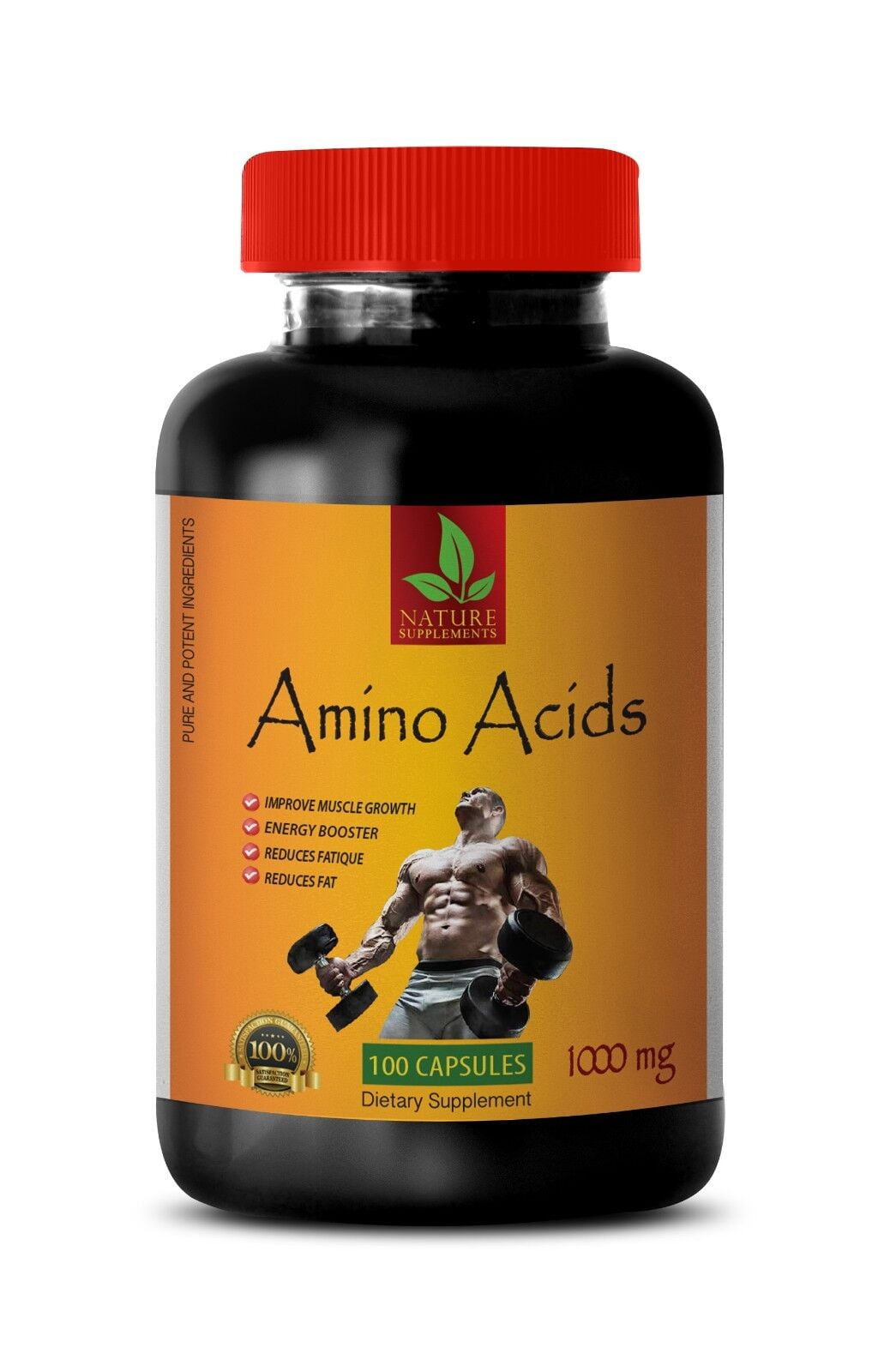 Amino Acids BCAA Amino Acids 1000mg Post Workout 100 Capsules
