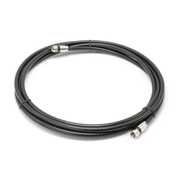 35' Feet, Black RG6 Coaxial Cable (Coax Cable) with Weather Proof Connectors, F81 / RF, Digital Coax - AV, Cable TV, Antenna, and Satellite, CL2 Rated, 35 Foot
