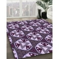 thumbnail image 2 of Ahgly Company Indoor Square Patterned Plum Purple Area Rugs, 7' Square, 2 of 6