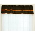 thumbnail image 1 of Baby Doll Bedding Solid Stripe Window Valance, Brown/Orange, 1 of 1