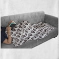 thumbnail image 6 of Cupcake Soft Flannel Fleece Throw Blanket, Delicious Desserts Food Yummy Chocolate Cake with Cherries Sketch, Cozy Plush for Indoor and Outdoor Use, 50" x 70", Muave Taupe and White, by Ambesonne, 6 of 6
