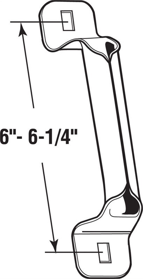 Prime-Line  6 in. L Steel  Bottom Lift Handle