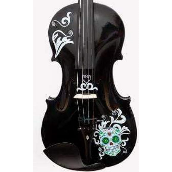 MARIACHI Violon Noir SUGAR SKULL, 3/4