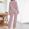 thumbnail image 4 of Annhoo Womens Fuzzy Fleece Sets 2 Piece Lounge Outfits Long Sleeve Tops with Pants Fall Winter Plush Warm Clothings, 4 of 7