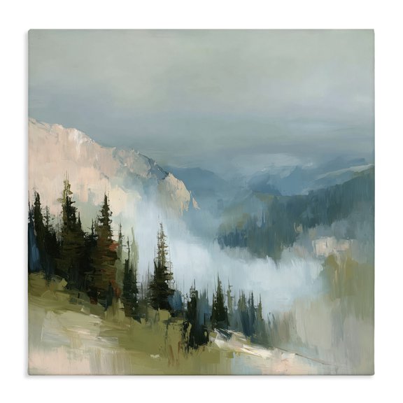 Stupell Industries Mountain Forest Impression Canvas Wall Art, design by Kim Curinga