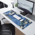 thumbnail image 2 of Long Mouse Pads for Desk,Pioneer Flower Floral Print Pattern Desk Mats on Top Of Desks, Desk Mouse Pad Extra Large with 3mm Non-Slip Base and Stitched Edge for Gaming,Office,Work,Home 31.5"x11.8", 2 of 6