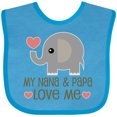 thumbnail image 3 of Inktastic My Nana and Papa Love Me Boys or Girls Baby Bib, 3 of 4