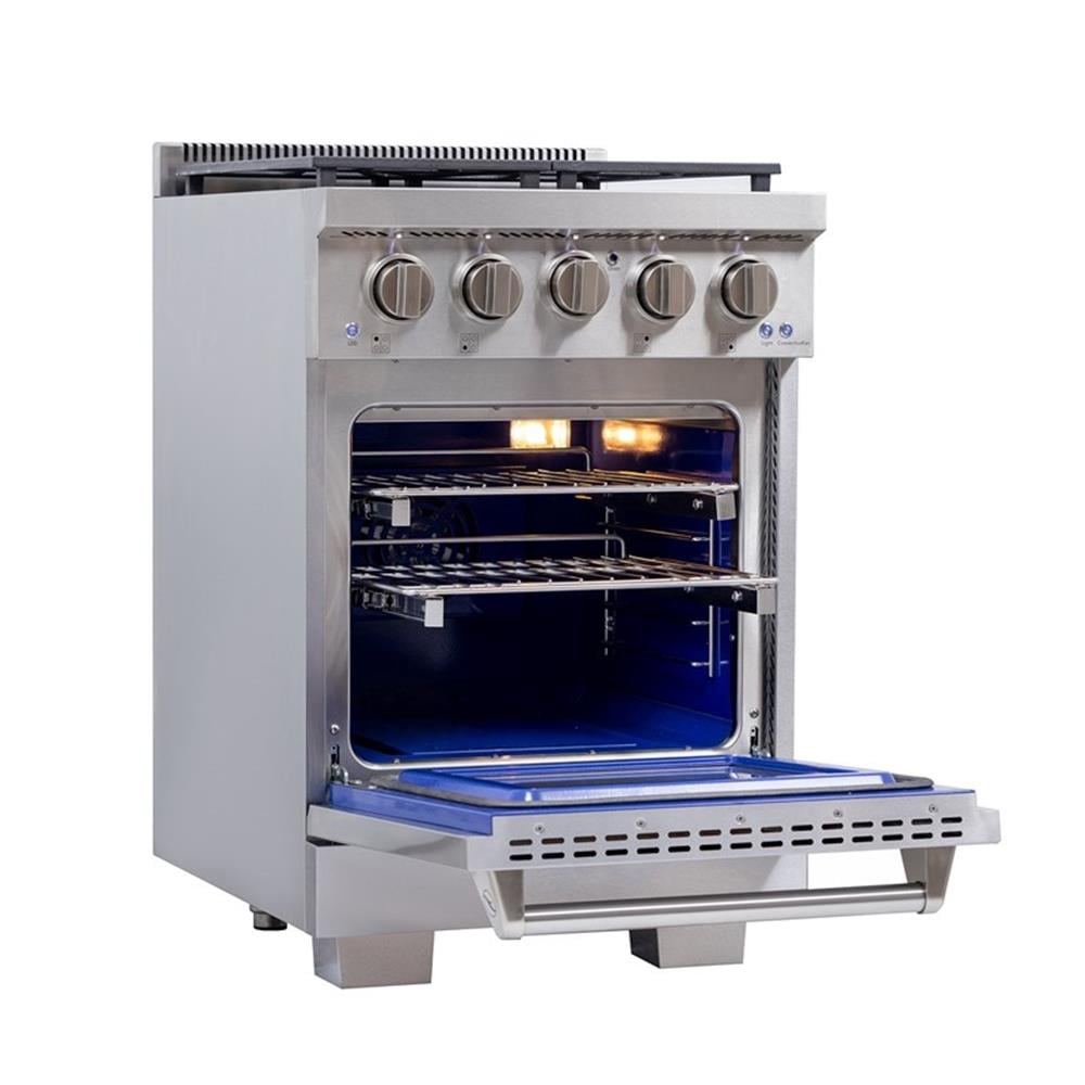 Pemberly Row 24" Natural Gas Range in Stainless Steel with True Simmer Burners