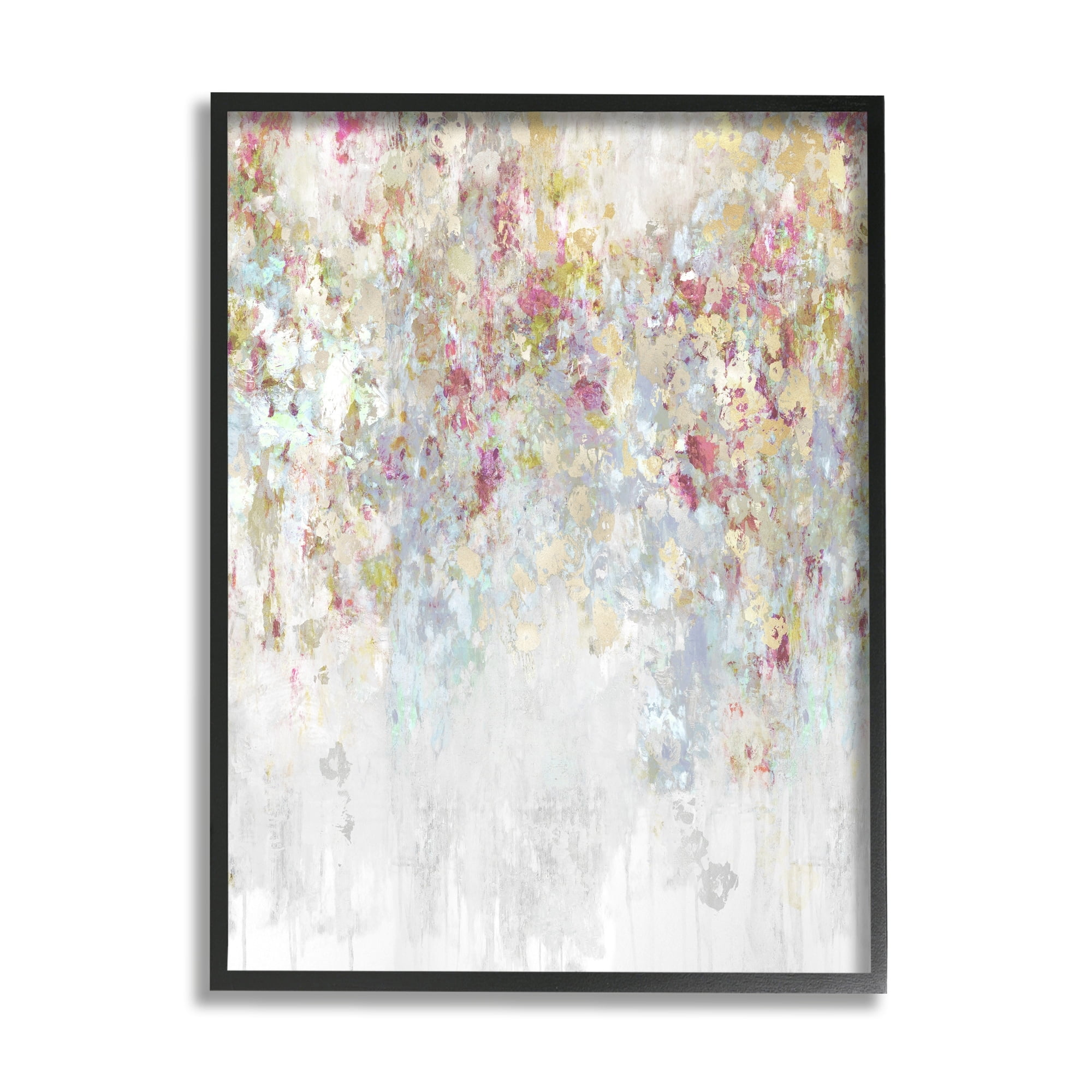 Stupell Industries Modern Cascading Pink Flowers Abstract Painting Confetti Florals, 24 x 30,Design by Nikki Robbins