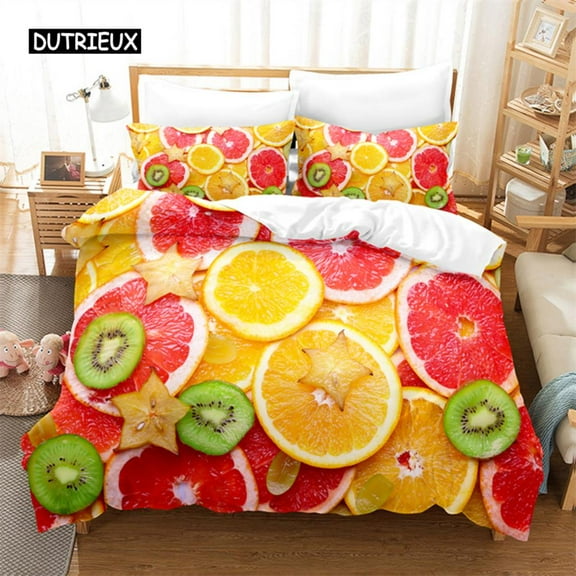 Summer Fruit Bedding Set Duvet Cover Set Bedding Digital Printing Bed Linen King Size Duvet Cover S