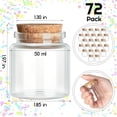 thumbnail image 2 of 24 Pcs Small Glass Jars with Cork Lids, Mini Potion Bottles Bulk Tiny Wishing Vial Spell Jars for DIY Art Crafts Gift Father's Day Graduation Wedding Birthday Party Favors (50ml/1.7oz), 2 of 4