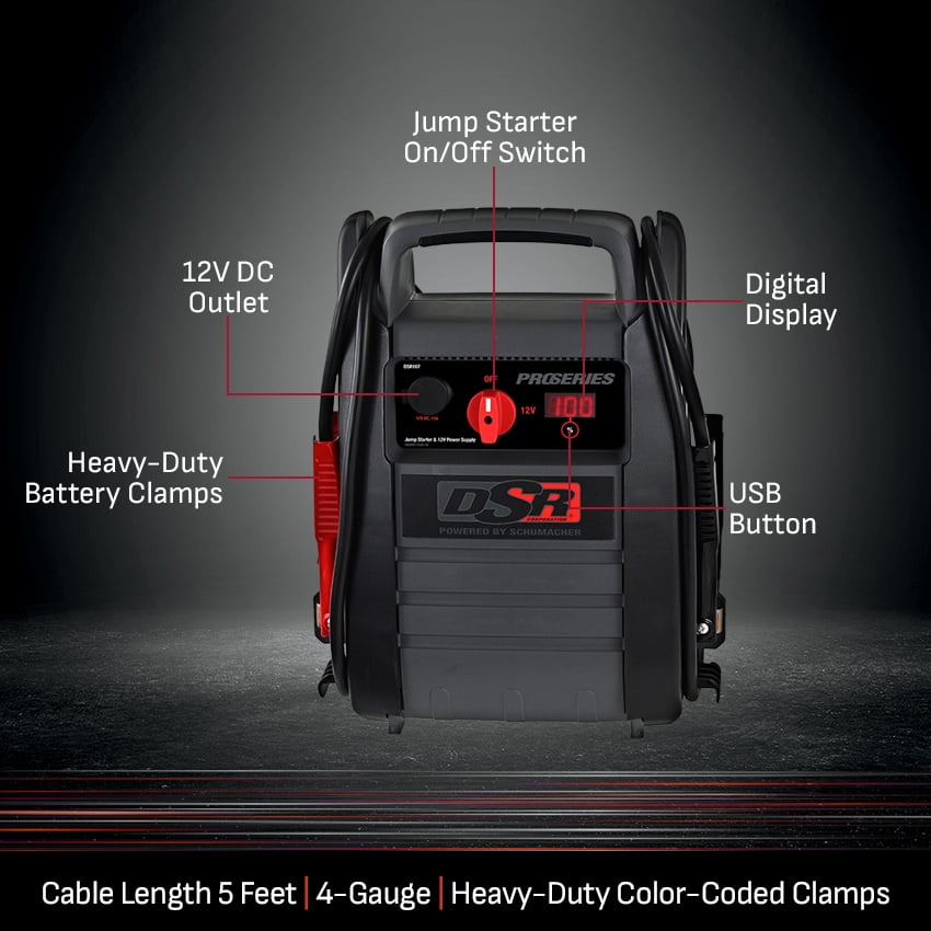 Schumacher Electric DSR Pro 2250A Heavy-Duty Car Battery Jump Starter and Portable Power Station, For 12V Automotive and Marine Batteries, DSR167