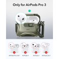 thumbnail image 2 of Funda ESR para AirPods Pro 3 2025 compatible con MagSafe, protección ضد caídas, verde, 2 of 9