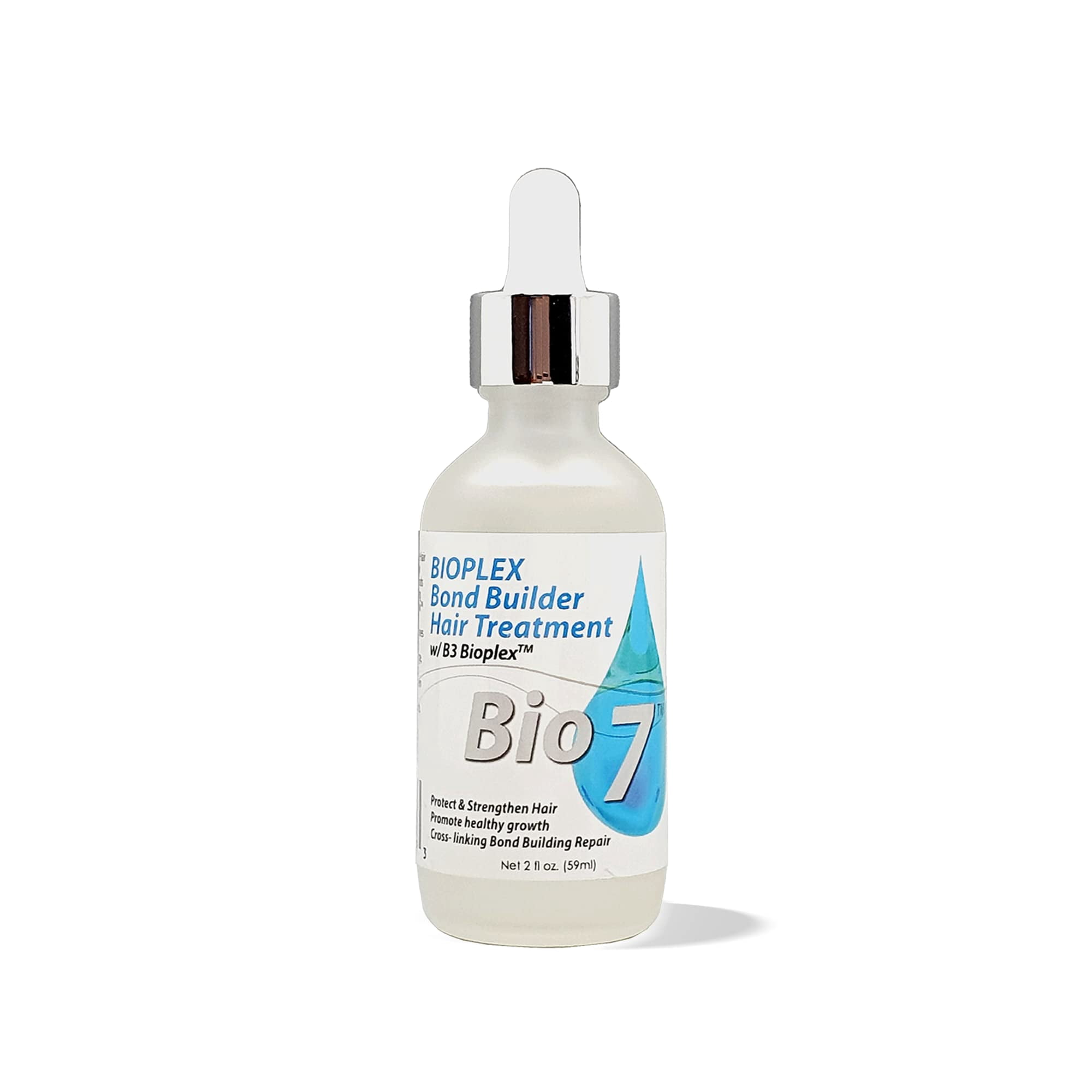 BIO7 BIOPLEX BOND BUILDER HAIR TREATMENT W/ B3 BIOPLEX - 2 Fl Oz (2 Pack) - Protect & Strengthen Hair, Visibly Improve Hair, Cross-Linking Bond Building Repair - By Natures