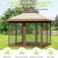 thumbnail image 6 of Telyswee 10'x10' Pop Up Canopy Gazebo Tent with Mosquito Netting, Outdoor Canopy Tent with 4 Sandbags & Wheeled Bag & Height Adjustable, Pop Up Canopy for Patio Garden Backyard Lawn Deck, 6 of 9