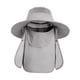 thumbnail image 5 of Sombrero para el sol al aire libre, plegable, portátil, ajustable, de malla transpirable para senderismo y escalada. Gris claro, 5 of 9