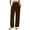 Brown(Womens Pants), variant on No Boundarie Womens High Waisted Wide Leg Pants Linen Button Front Pleated Casual Work Trousers with Pockets