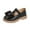 Black, variant on GiLiling Girls Mary Jane Dress Shoes with Rhinestone Bow Adjustable T-Strap, Closed-Toe PU Upper Non-Slip Rubber Sole School Party Footwear (Black, 6-7 Years)