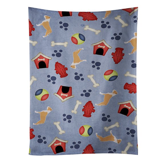 Carolines Treasures BB3954KTWL Staffordshire Bull Terrier Dog House Collection Kitchen Towel 15 X 28" multicolor
